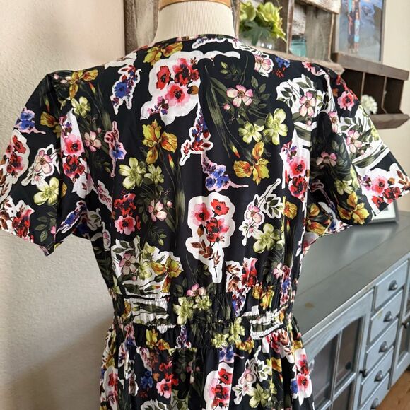 NWT By Anthropologie Womens Floral V-neck The Somerset Maxi Dress Multicolor XL - Picture 11 of 16